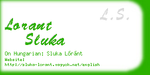 lorant sluka business card